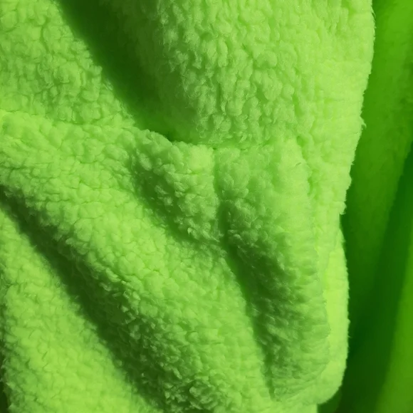 🆕️ LAST 1! Neon Full Zip Sherpa Hoodie Jacket - Picture 6 of 8